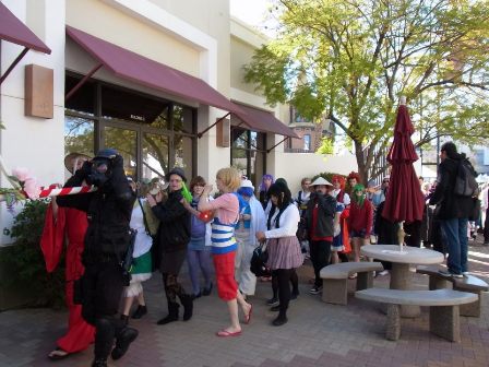 Costumed fans