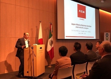 在LAメキシコ起業家協会マルティネス会長講演