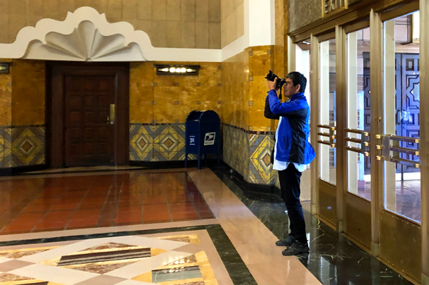 Kan Sakurai at Los Angeles Union Station